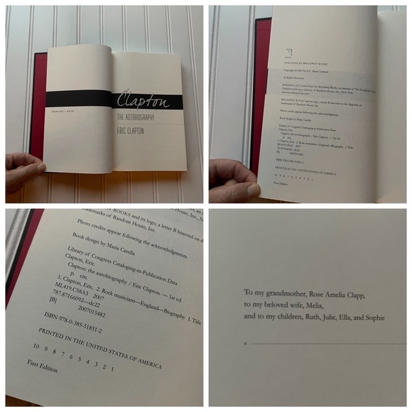 Eric Clapton The Autobiography Hardcover Book First Edition 2007 Used Very Good - Picture 7 of 13